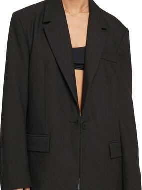 Know One Cares Oversized Fully Lined Womens Blazer Jacket